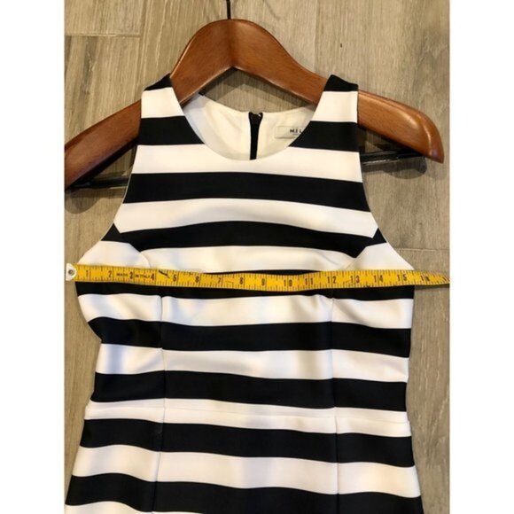 Milly Striped Lemon Empire Waist Above Knee Dress Size 6 - Picture 6 of 8